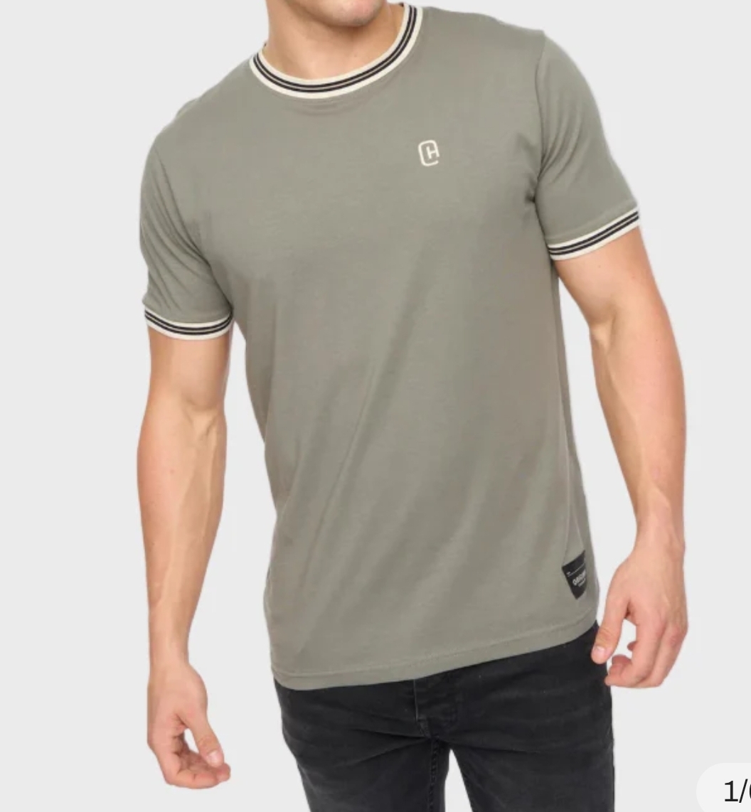 T-SHIRT CROSSHATCH ORIGINAL ENGLAND OLIVE